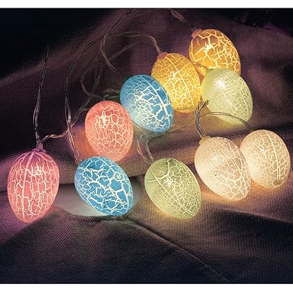 Chasgo 10 Led Easter Decorations Eggs Lights Battery Operated