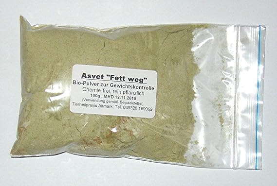 Asvet 100g Fett weg Kräuter-Pulver zum Abnehmen, bindet Fett, blockt Kohlenhydrate