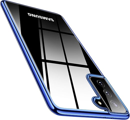 Amazon Com Torras Crystal Clear Designed For Samsung Galaxy S21 Plus Case 6 7 Non Yellowing X Shock Drop Protection Slim Fit Galaxy S21 Plus 5g Case Flexible Tpu S21 Plus Phone Case With Great Grip Blue