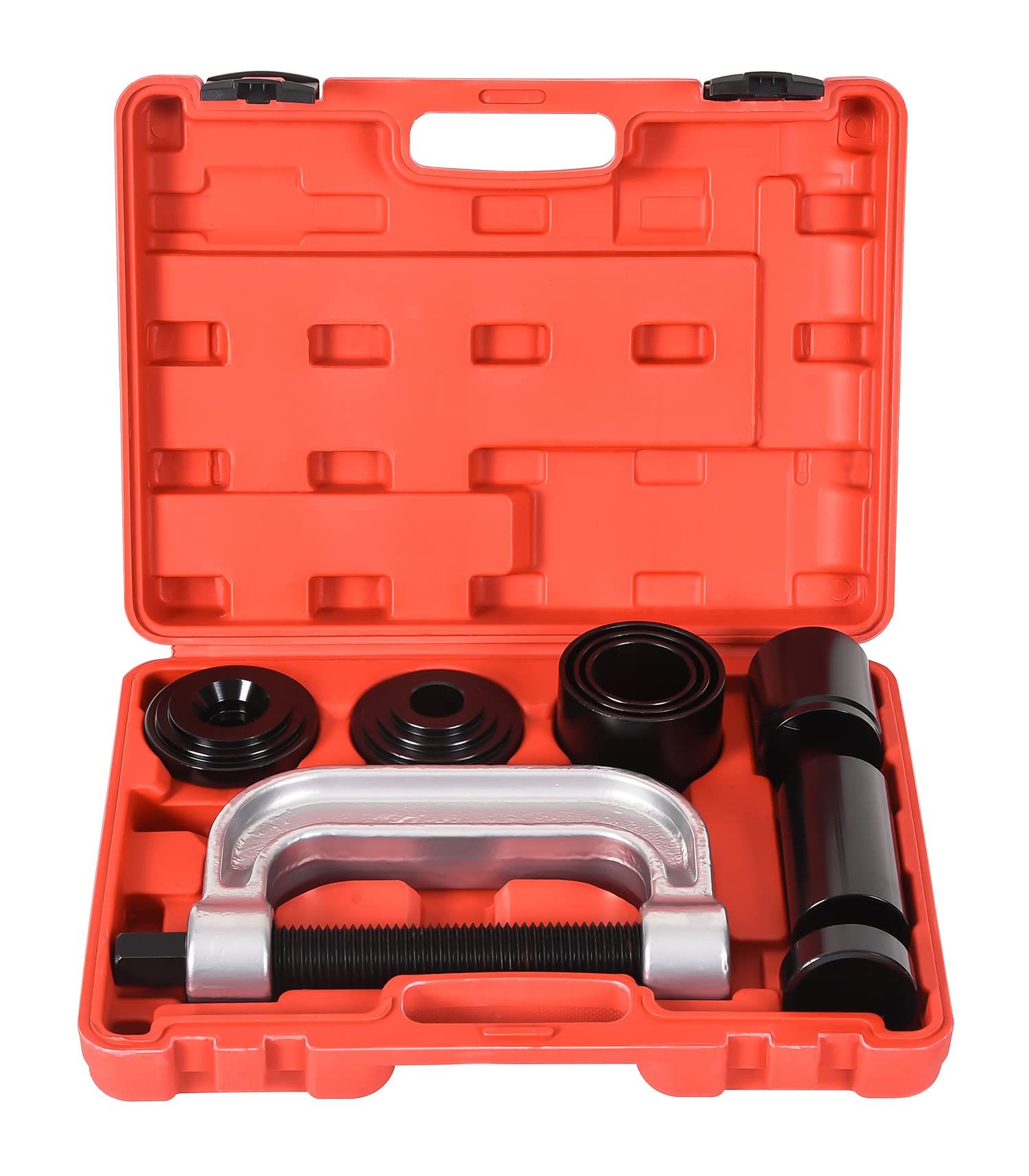 DHA Heavy Duty Ball Joint Press & U Joint Removal Tool Kit with 4x4 Adapters for 2WD 4WD Cars Light Trucks, 4 in1 Installer and Remover Kit
