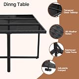 Panana 10 Seater Rattan Garden Dining Set Black with Beige Cushions view 5