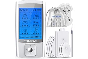 HAVENFLY TEC.Bean Tens Unit for Pain Management and Rehabilitation with 24 Modes and 8 Pads Pulse Impulse Massager Great for Treating Pain and Muscle Relief