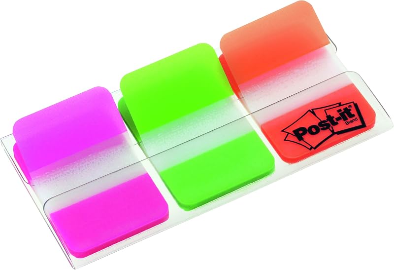 Index Marcadores Rígidos, Medio, Rosa y Verde, 25.4 mm x 38.1 mm, 36 Unidades/Dispensador, 1 Dispensador/Paquete