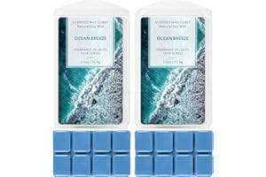 STRN Scented Wax Melts, Wax Melts Wax Cubes, Soy Wax Cubes for Warmer Wax Melts Gift Set Ocean Breeze (2 x 2.5oz)