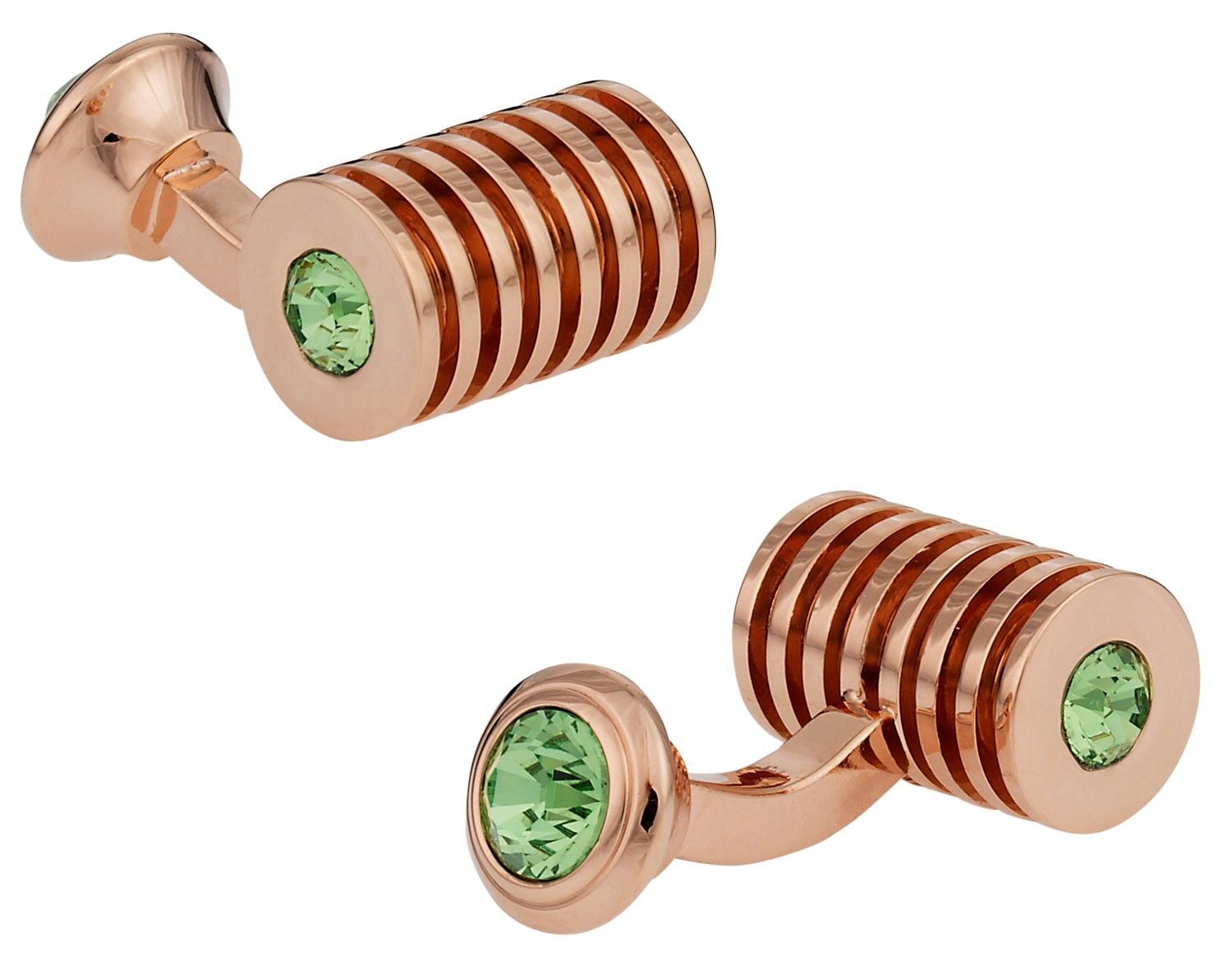 Rose Gold Peridot Double Cufflinks