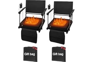 BSTECIAR Heated Stadium Seats for Bleachers with Battey, 3 Levels of Heat Bleacher Seats with Back & Cushion, Foldable Heated Stadium Chairs with Armrests, Bleacher Warmer Chair for Camping Game Sport