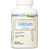 Nature's Wonder Calcium 600mg with Vitamin D3 800IU Tablets, 240 Count, Compare vs. Caltrate 600 + D3