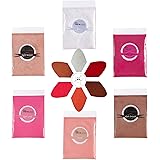 PARAMISS Lip Gloss Pigment Natural Non-Toxic Lip Pigment Powder 5 Colors x 10G and White Metallic Shimmer Pearl Pigment Powde