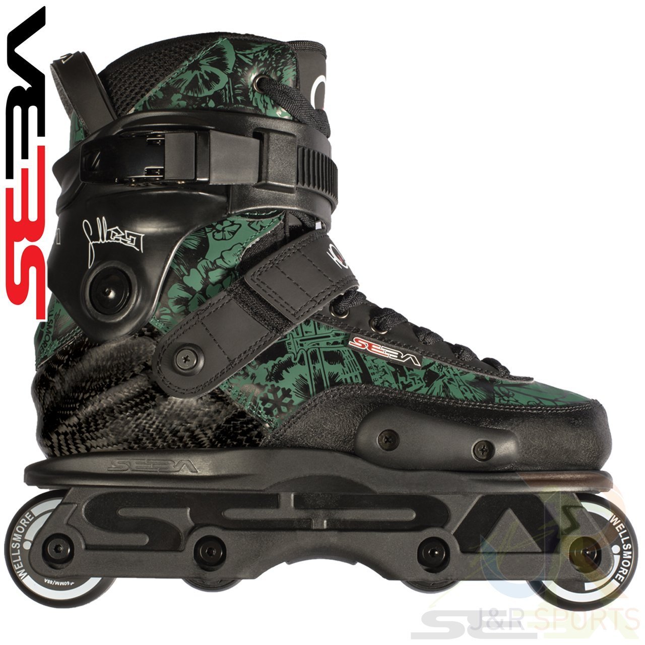 Buy SEBA CJ WELLSMORE PRO GREEN, aggressive inline skates Online at Low