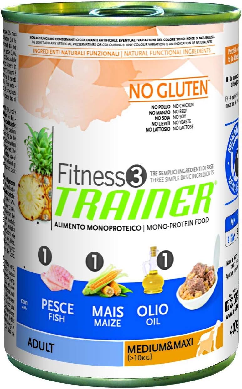 TRAINER Fitness 3 pescado aceite y arroz 150gr Comida mojado sin ...