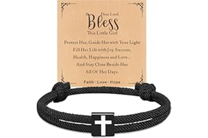 TAGOMEI Christian Gifts for Teen Girls First Communion Gifts for Girls 1st Communion Gifts for Daughter Niece Kids Cross Bracelet for Girls Religious Birthday Gifts Confirmation Gifts for Teen Girls