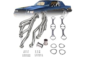 Knetegd Stainless Steel Exhaust Headers for Chevy Small Block SB V8 262 265 283 305 327 350 400 (Except 1989 Chevrolet Camaro RS)