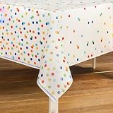 Unique Rainbow Polka Dots Rectangular Table Cover 137x213 cm view 3