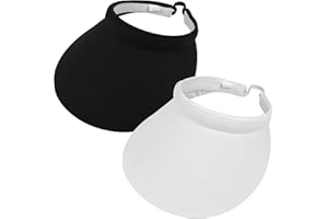 BEEVARN 2 Pack Sun Visors Women Wide Brim Clip on Summer Hats Adjustable UV Protection