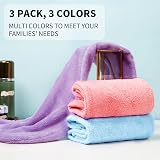 Good Nite 3 Pack Microfibre Hair Drying Towel Wrap Turbans 65x25 cm view 6