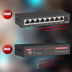 ienRon 8 Ports Gigabit Ethernet Switch,Unmanaged