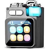 Mini Bluetooth Speaker, Smart Wireless Portable Speaker with Touchscreen, Loud HD Sound, LED Lights, BT5.4, All In One Small Audio for Home/Outdoor/Travel/Shower/Party/Beach/Camping/Hiking/Cycling