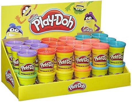 Play-Doh Plastilina Bote 112 gr., Expositor x36 Colores Surtidos: Amazon.es: Juguetes y juegos