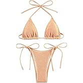 RINABE Bikini Sets Women Thongs Cheeky Two Piece Swimsuit Sexy Swimwear Triangle Cute Bathing Suit String