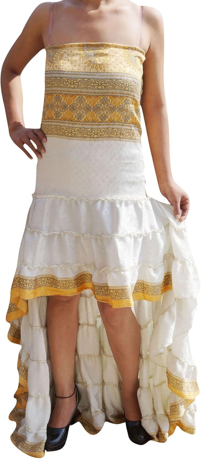 white high low sundress