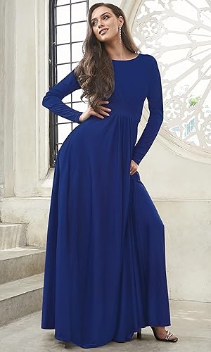 KOH KOH Plus Size Womens Long Full Sleeve Sleeves Flowy Empire