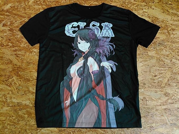 Amazon Co Jp Re ゼロから始める異世界生活 ｅｌｓａ エルザ Tシャツ ブラック Lサイズ リゼロ ホビー 通販