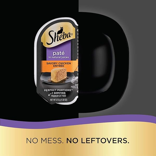 SHEBA PERFECT PORTIONS VARIETY PACK SAVORY CHICKEN AND ROASTED TURKEY ENTREES WET CAT FOOD, 2.64 OZ., COUNT OF 12