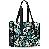 HAWEE Utility Tote Bag with Laptop Compartment Luggage Sleeve Zippered Multi-pocket Commute Shoulder Purse for Nursing/Work