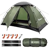 Backpacking Tent for Camping 1-5 Person Hiking Ultralight Tent for Waterproof Windproof Outdoor Two Doors Tents Easy Quick Setup Lightweight Instant Tents