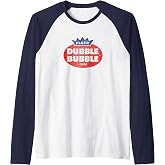 Dubble Bubble Classic Oval Logo Bubblegum Candy Raglan Baseball Tee