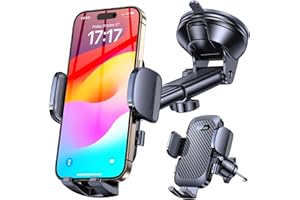 Romuto Car Phone Holder Mount【2026 Strongest Suction】 3 in 1 Suction Cup Phone Holder for Car Cell Phone Holder Car Accessori