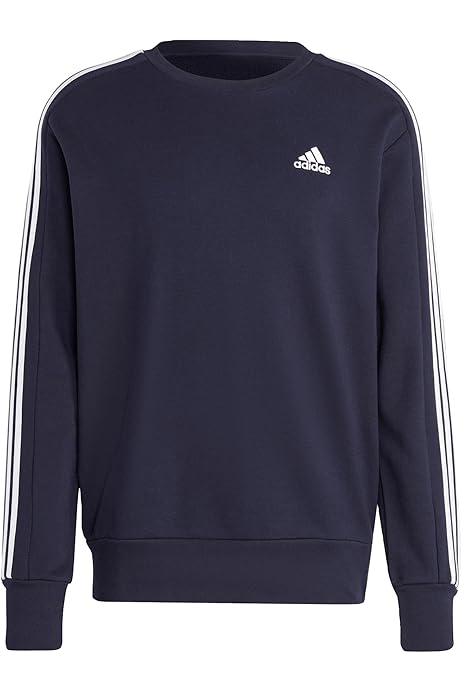 adidas three stripe crew neck sweatshirt