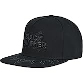 Marvel Black Panther Baseball Cap, Claw Necklace Snapback Flat Brim Hat, Black, One Size