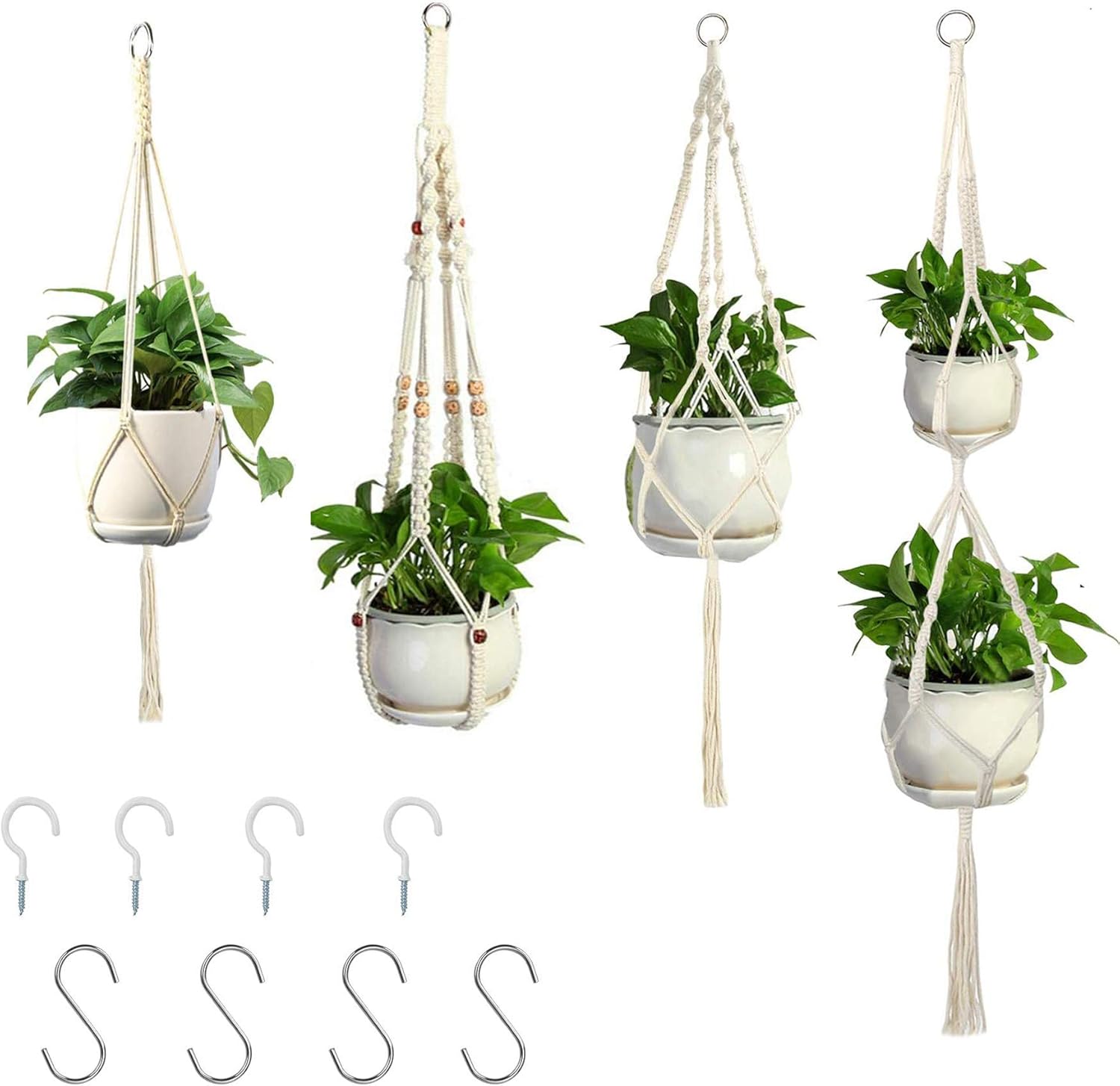 4 Pack Plant Hangers Rope Plant Hanger Hanging