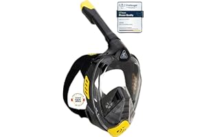Cressi Adult Snorkeling Full Face Mask - Wide Clear View, Anti-Fog System - Easy Breathing: Safety First - Bali: Designed in Italy