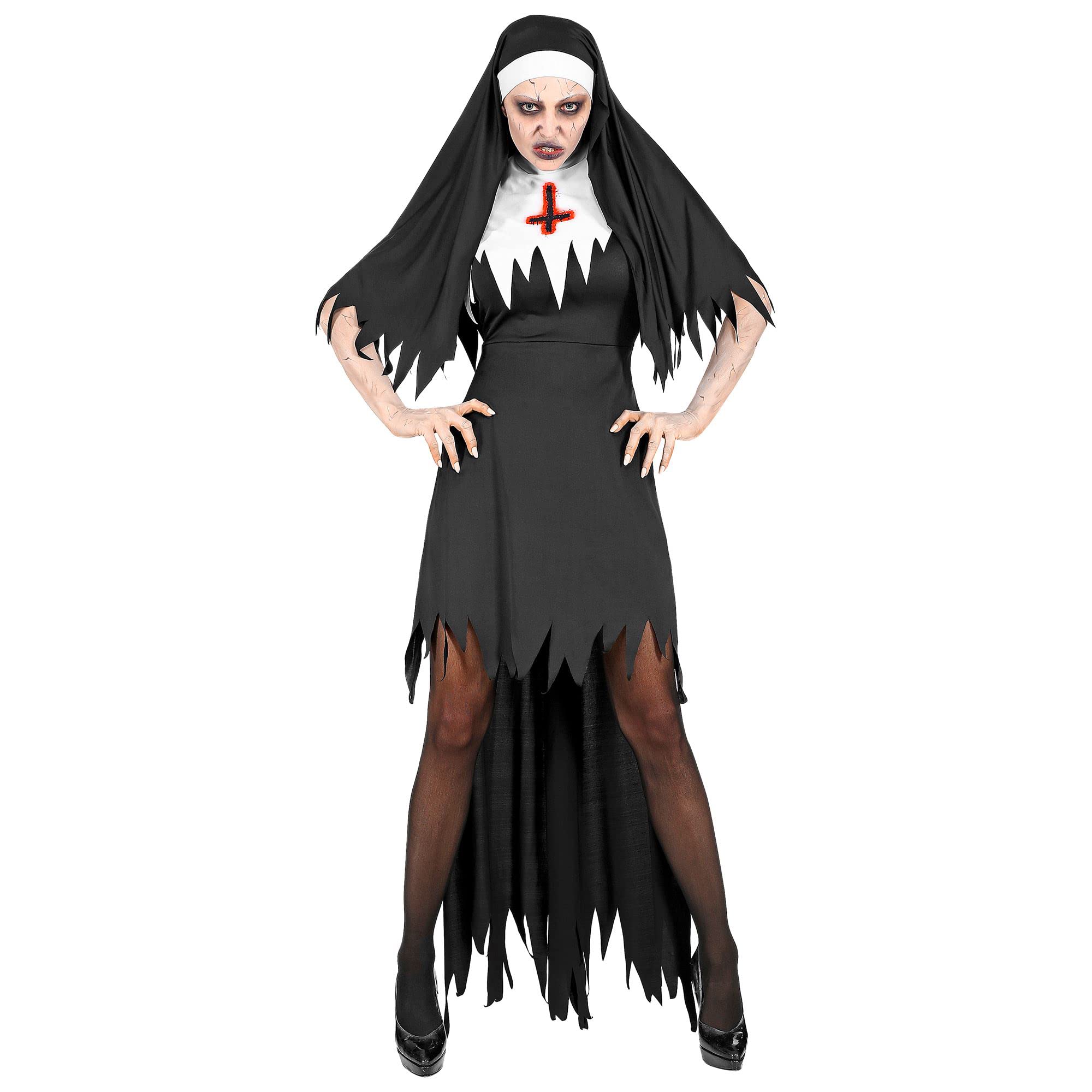 W WIDMANN MILANO Party Fashion - Horror Nun Costume, Zombie, Killer, Halloween, Carnival, Theme Parties