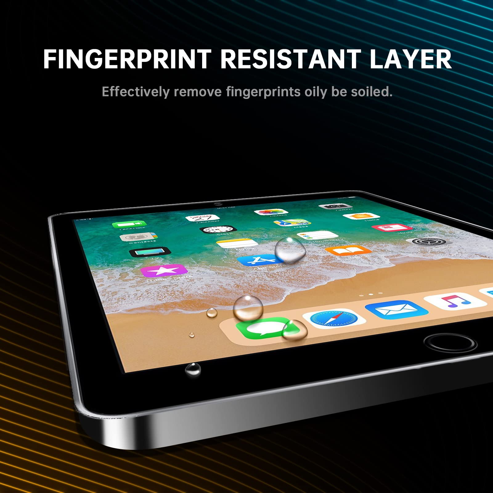 avakot-2 Pack Screen Protector for iPad 6th Generation 9.7 Inch, Anti-Scratch Tempered Glass Film for iPad 5th Gen/Air 2/Air 1/Pro 9.7, Touch Sensitive Tempered Glass Screen Protector for iPad 9.7