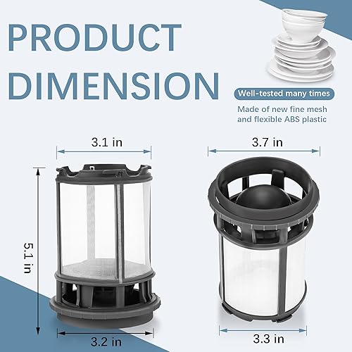 PETOX W10872845 Dishwasher Pump Filter Cup Replacement for