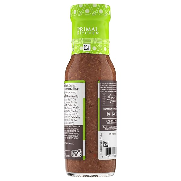PRIMAL KITCHEN ITALIAN VINAIGRETTE & MARINADE SALAD DRESSING MADE WITH AVOCADO OIL, WHOLE30 APPROVED, CERTIFIED PALEO, AND KETO CERTIFIED, 8 FLUID OUNCES