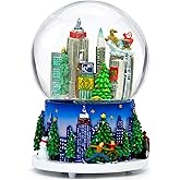Musical New York City Christmas Snow Globe Rockefeller Center Skyline NYC Snow Globes