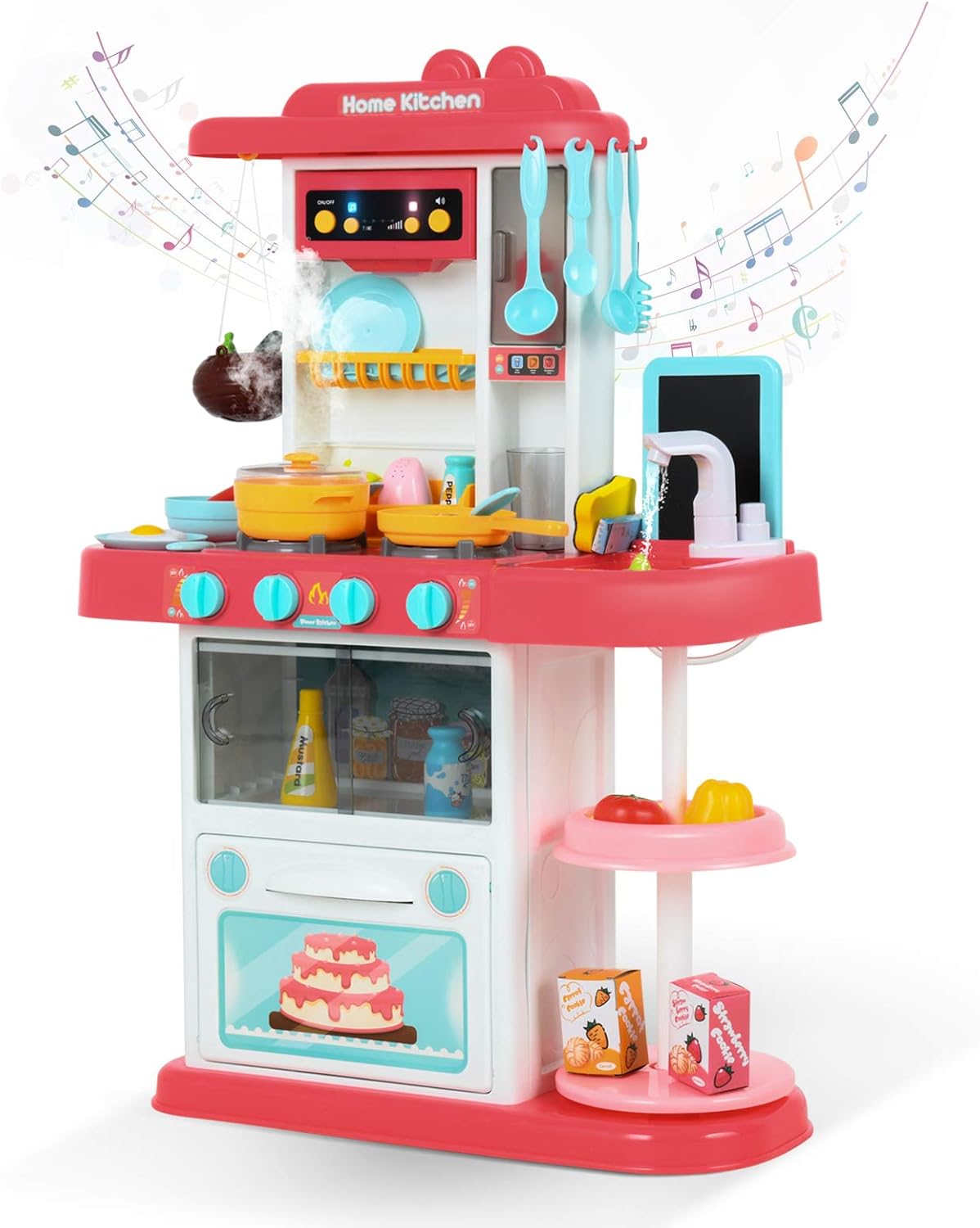 Uenjoy Kids Mini Kitchen Playset Plastic Pretend Play