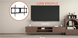 Amazon Basics Low-Profile TV Wall Mount, 81.2-218 cm, Black, Horizontal Post view 3