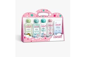 ARRURRU NATURALS Arrurru Kit Abuelita Rosado - Colonia Rosa 220 ml - Shampoo Cabello Claro 220ml - Baño Líquido 220 ml - Crema Original 220 ml - Crema Protectora para la colita del Bebe 60 gr.