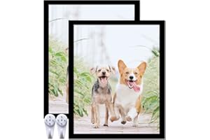 icariery 8x10 Picture Frame Set of 2, Black Photo Frames High Transparent Wall Gallery Desktop Horizontal Vertical for Canvas Collage Photo Poster Certificate 8 x 10 inches