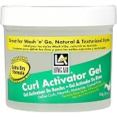 AmPro Long-Aid Activator Gel - Enriched with Aloe Vera, Protein, and Vitamin B Complex - Brings Essential Moisture to Strands - Defines Your Natural Curls - Extra Dry - 32 oz