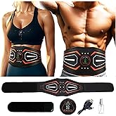 Fitness Belt,Model KLT-07,ABS Stimulator,Ab Machine,Abdominal Toning Belt,Fitness Training Ab Trainer Equipment for Home,Fitness Strength Training Workout Equipment for Men and Women Orange red