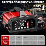 Husgw 25A Car Battery Charger 12V/24V Smart Auto with Temp Comp view 2