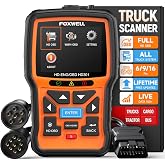FOXWELL HD301 Heavy Duty Truck Scanner, Full System Diesel Scan Tool with 6/9/16 Pin, 2 in 1 Code Reader for Trucks &amp; Car Engine, Diesel Diagnostic Tool for Cummins, Paccar, Caterpillar