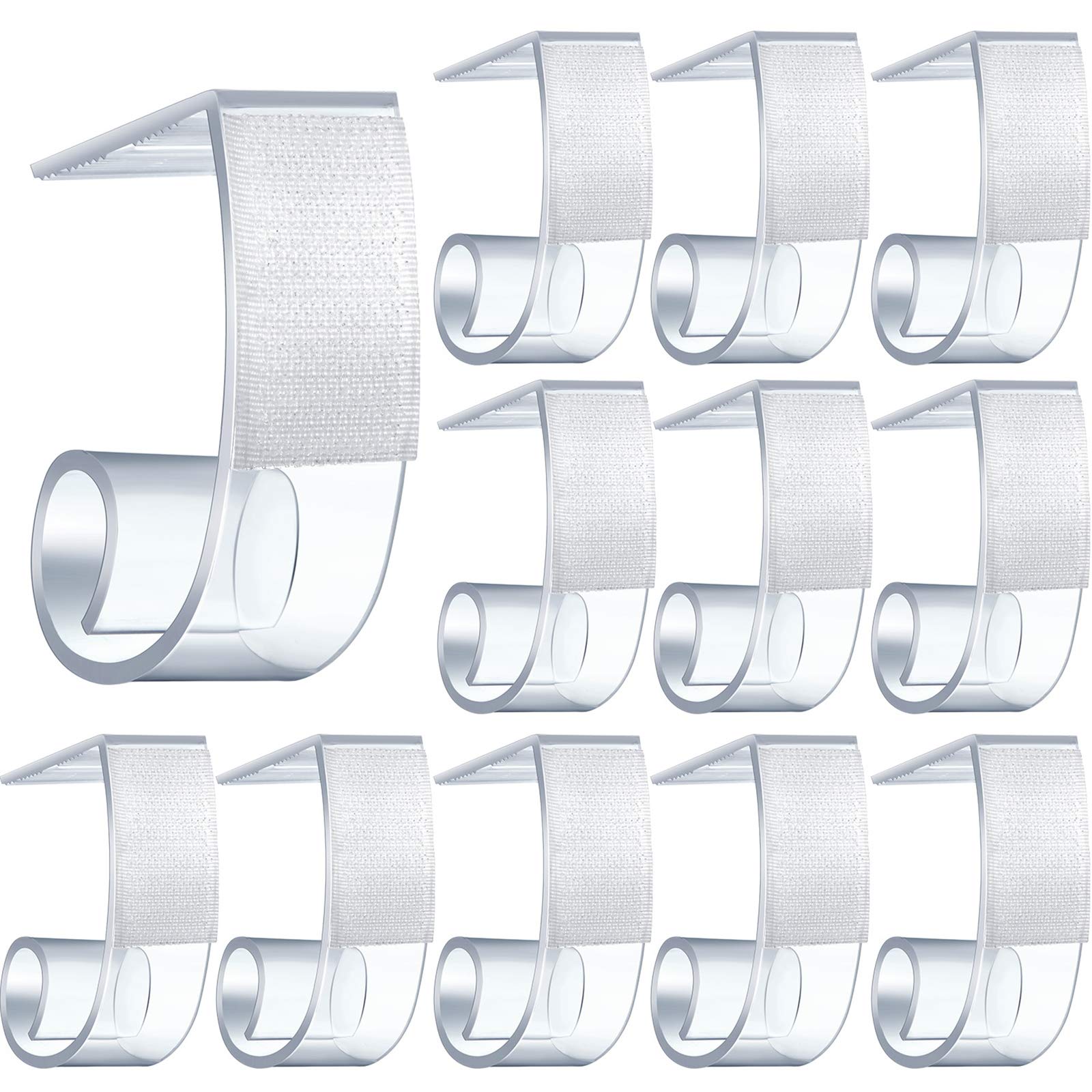 Photo 1 of Boao 25 Pieces Table Skirting Clips SMC Model Plastic Tablecloth Clips for Table 1.5-2 Inch with Hook and Loop for Meeting Party Indoor Outdoor Events