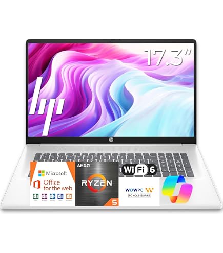 Amazon.com: HP 2025 Business 17 inch FHD Laptop, AMD Ryzen 5 7430U